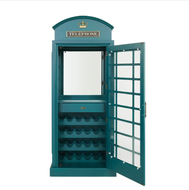 English Phone Booth Bar Cabinet | RAM Game Room