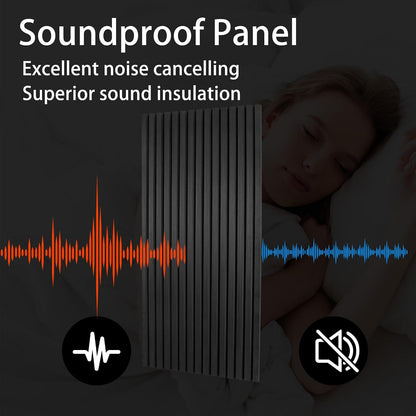 Matte Black 4 Pack Wood Slat Acoustic Panels 47.2 X 23.6 Inch 3D Fluted Design for Sound Absorbing Wall and Ceiling Noise Reduction Home Theater Office Modern Decor