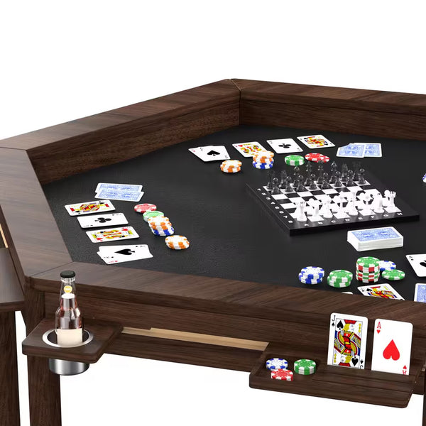 Convertible 6-Player Poker Table with Dining Top