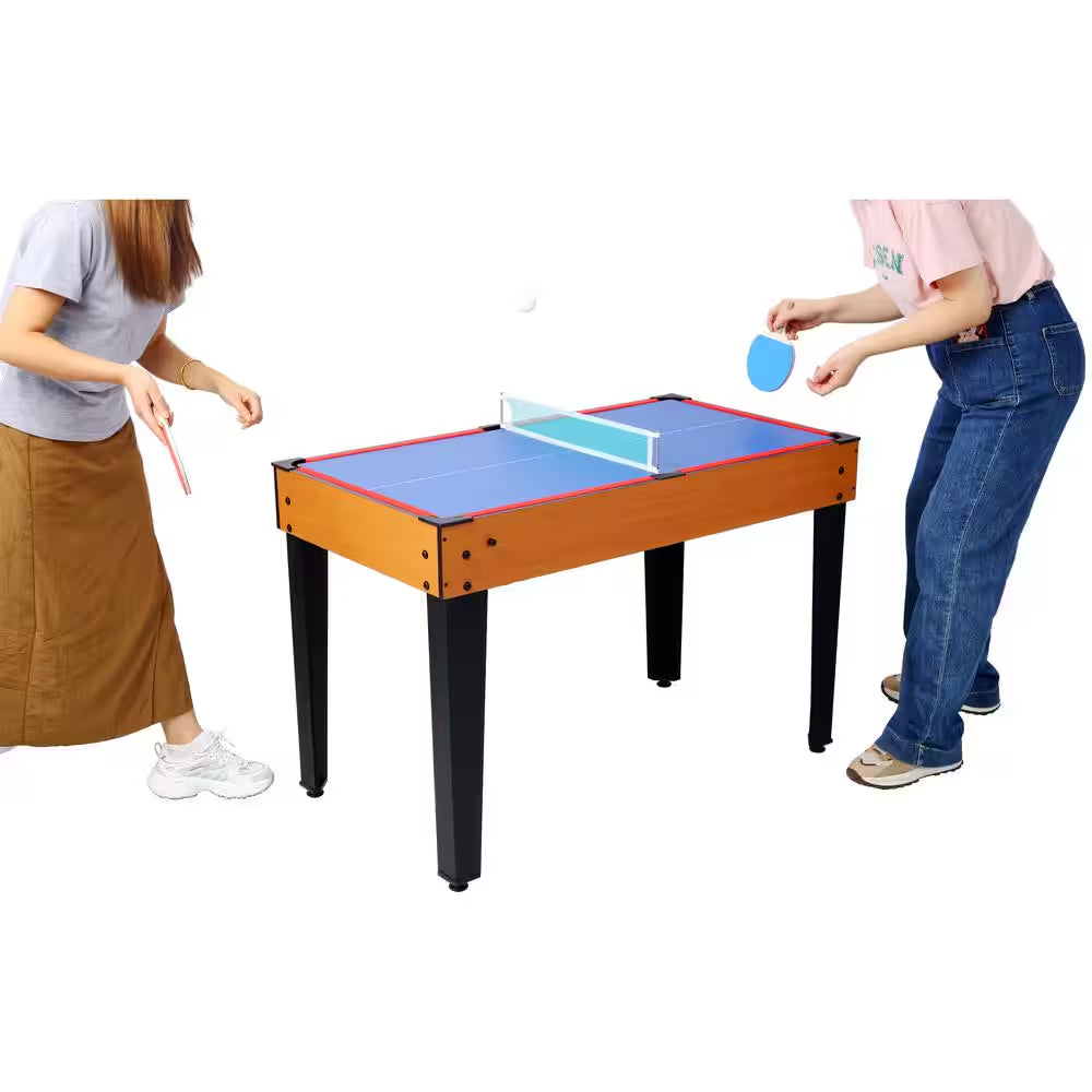 5-In-1 Multi-Game Tables - Billiards, Push Hockey, Foosball, Ping Pong and Basketball Perfect for Home Practice