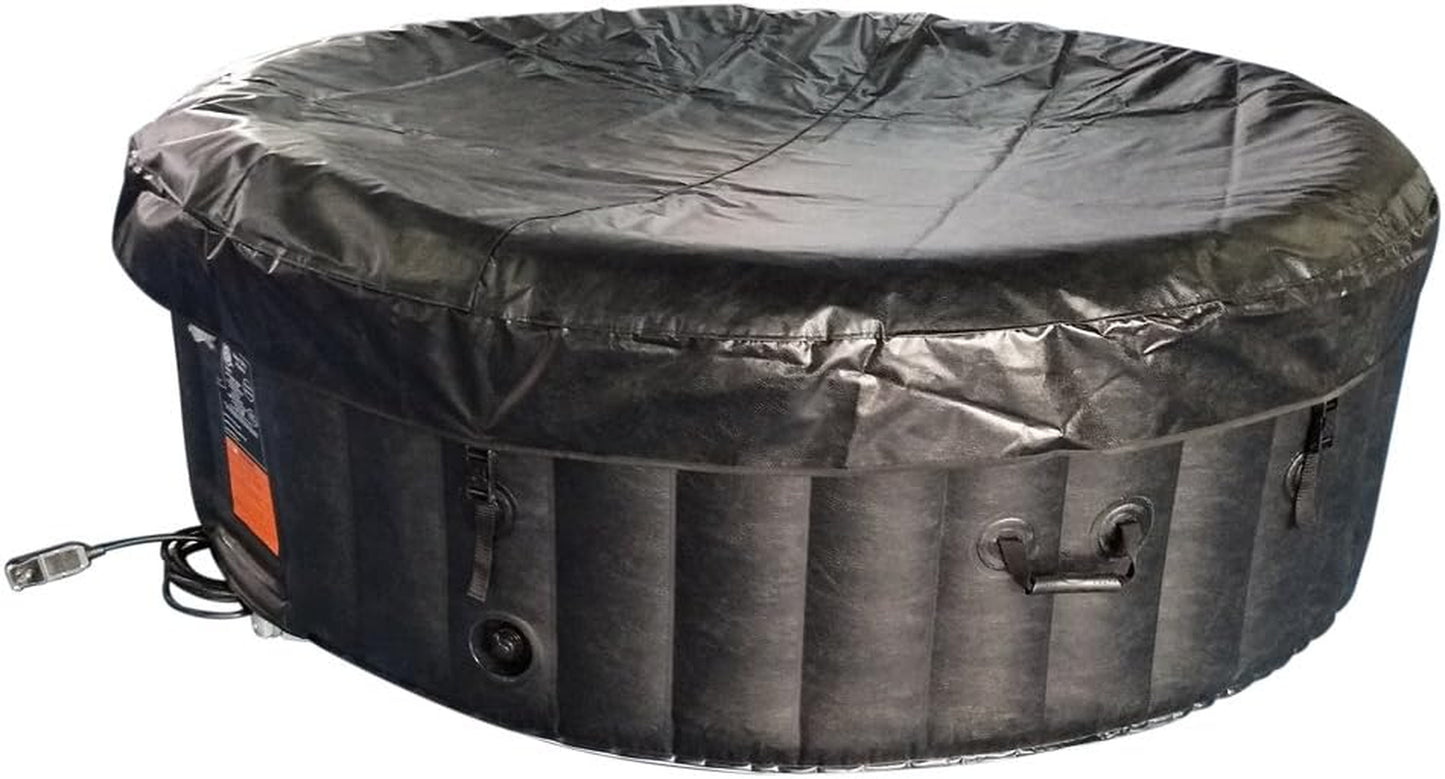 Inflatable Hot Tub Spa | Personal High Powered Jetted Bubble | 265 Gallon | Black and White | HTIR6BKW