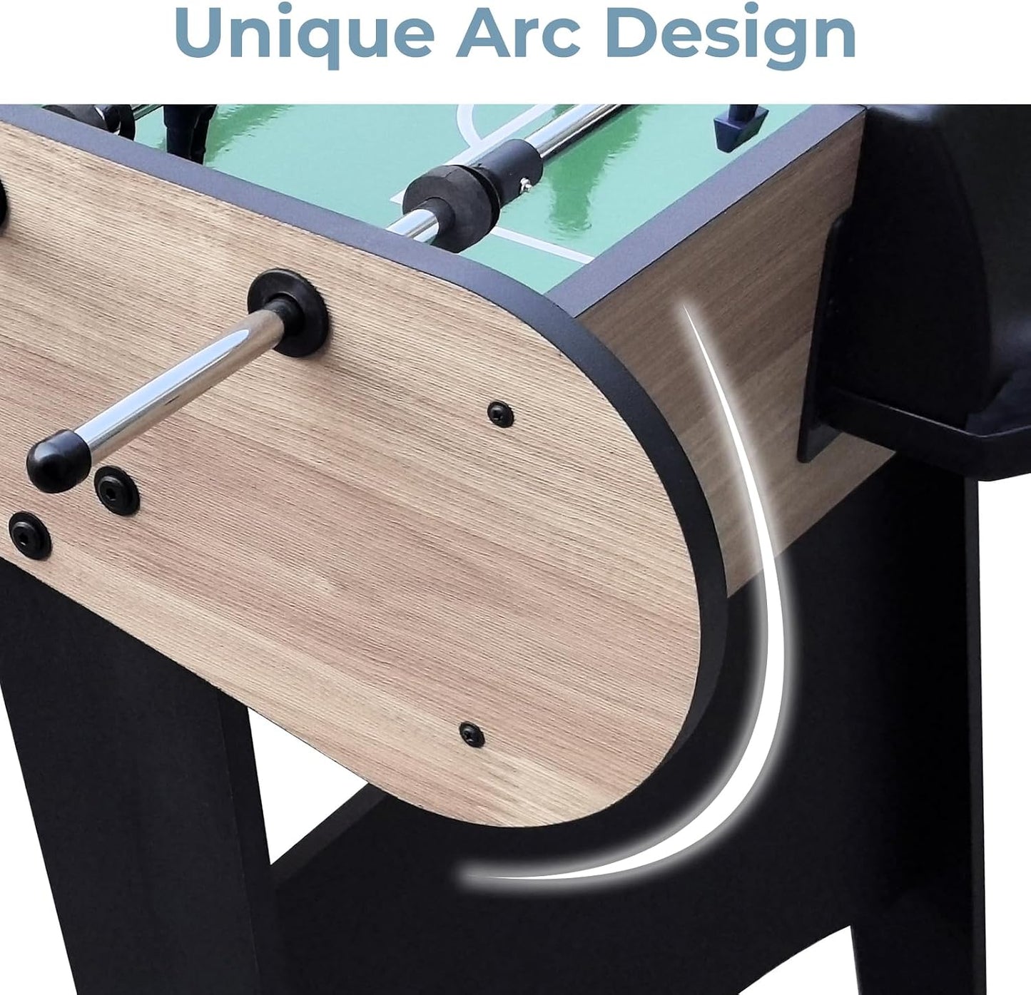 Foosball Table, 55/52/48 Large Size Soccer Game Tables for Adults & Kids, Table Games Includes 2 Foldable Cup Holders & 2/4 Balls with Sturdy Leg Levelers