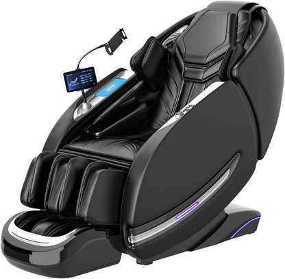 Massage Chair Full Body, 2026 Zero Gravity Sl-Track Shiatsu Massage Chair Recliner with 12 Auto Modes, Thai Yoga Stretch, Foot Rollers, Heated Waist & Calf, AI Control & Body Scan, L183 Black