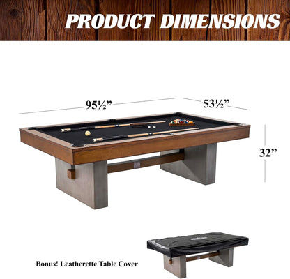 Drop Pocket Pool Table with Pool Ball and Cue Stick Set