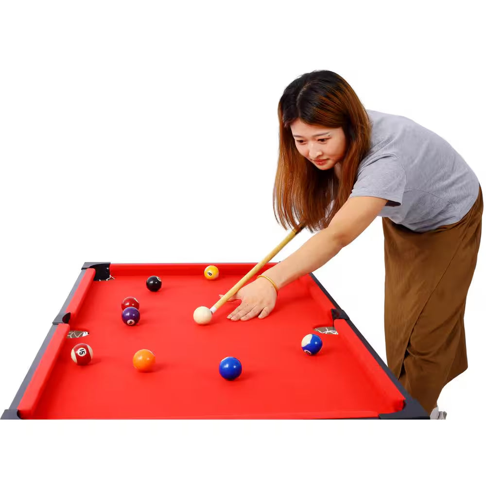 5-In-1 Multi-Game Tables - Billiards, Push Hockey, Foosball, Ping Pong and Basketball Perfect for Home Practice