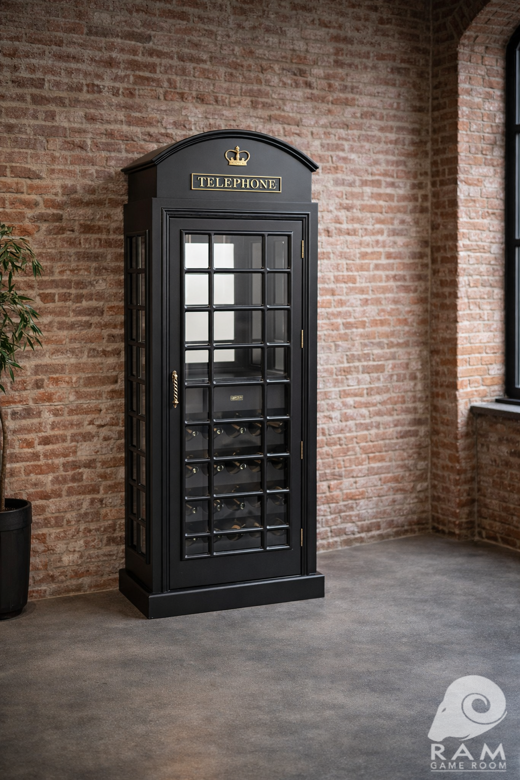 English Phone Booth Bar Cabinet | RAM Game Room