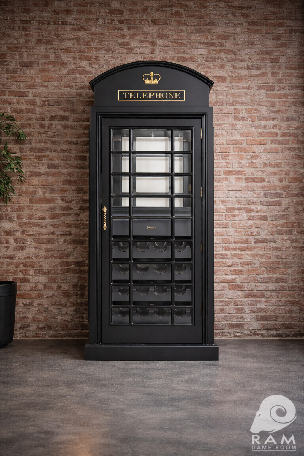 English Phone Booth Bar Cabinet | RAM Game Room