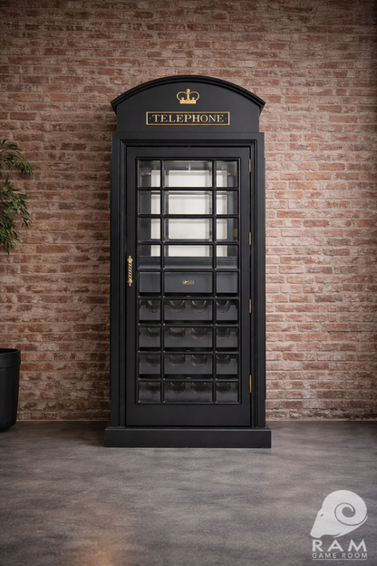 English Phone Booth Bar Cabinet | RAM Game Room