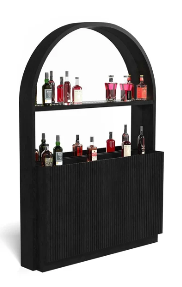 RAM Game Room Prohibition Back Bar in matte black