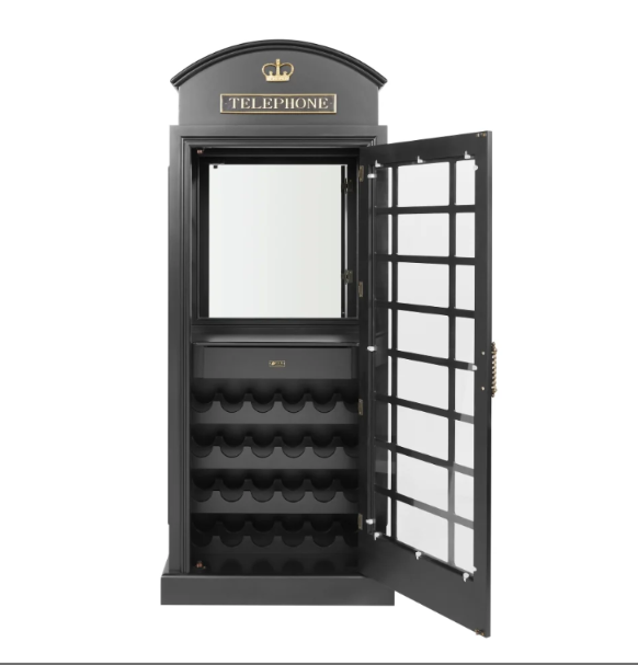 English Phone Booth Bar Cabinet | RAM Game Room