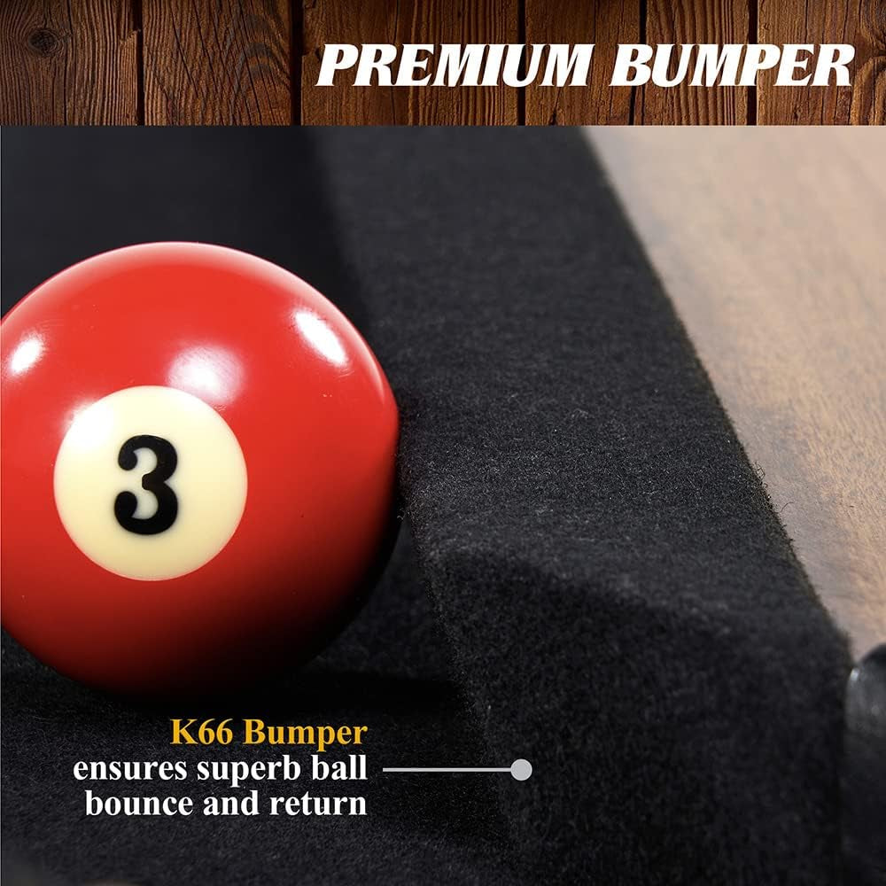 Drop Pocket Pool Table with Pool Ball and Cue Stick Set