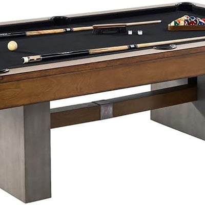 8' Modern Slate-Tech Pool Table with Accessories