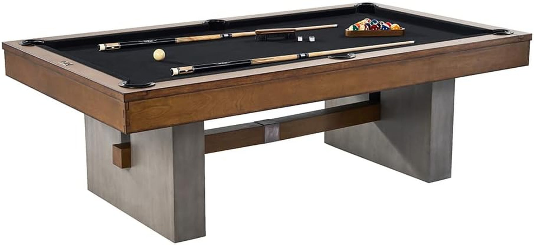 Drop Pocket Pool Table with Pool Ball and Cue Stick Set