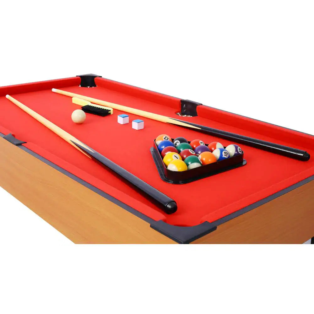 5-In-1 Multi-Game Tables - Billiards, Push Hockey, Foosball, Ping Pong and Basketball Perfect for Home Practice