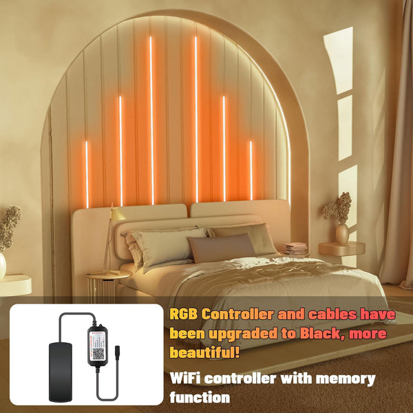 Smart RGB LED Lighting Kit for Wood Slat Acoustic Panels