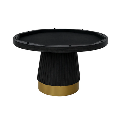 RAM Prohibition 48-inch convertible table in matte black showing its reversible top and concealed storage