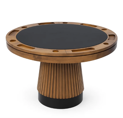 RAM Prohibition 48-inch table in matte Walnut configured for poker and card games