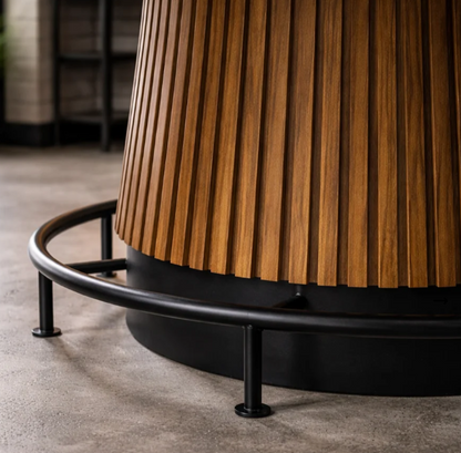 RAM Prohibition 60-inch matte walnut poker table with optional foot rail