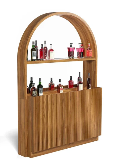 RAM Game Room Prohibition Back Bar in matte walnut