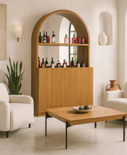 Prohibition Series bar furniture in a residential entertainment room