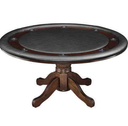 RAM Pub Series 60-inch poker table with padded rail, integrated cup holders, and vinyl playing surface