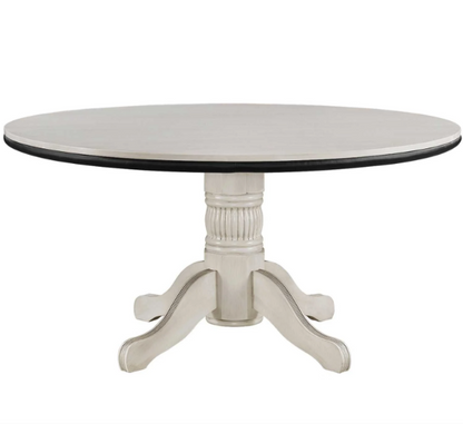 RAM Pub Series 60-inch poker and dining table in Antique White